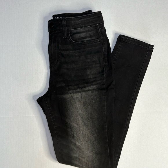A.n.a black distressed Jeggings size 4 black - Picture 1 of 12